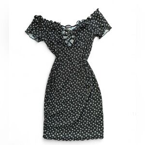 Fashion Magazine Black Floral Mini Dress